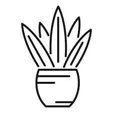 Garden Planter Icon Outline Vector