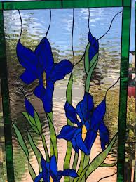 Stained Glass Iris Panel Window