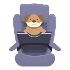 Auto Drive Seat Icon Cartoon Vector Dog