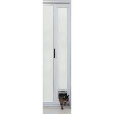 White Cat Flap Pet Patio Door Insert