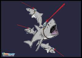 laser sharks t shirt tshirt laundry