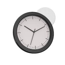 Premium Psd Black 3d Wall Clock Icon