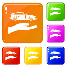 6 Car Icon Sets Vector Set With