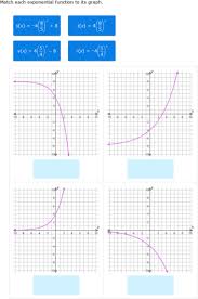 Match Exponential Functions And Graphs
