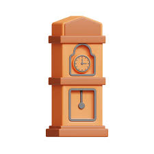 Grandfather Clock 3d Icon In