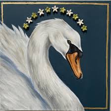 Swimming Swan Icon Ii