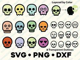 Cute Skull Icon Svg Png Dxf Bundle