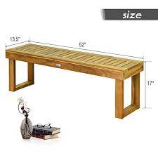 Acacia Wood Outdoor Dining Bench