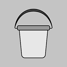 Garden Plastic Bucket Vector Icon