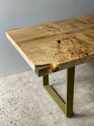 Slab Poplar Wood Table Luxury Table