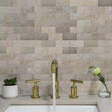 Art3d Stone Design Beige 13 In X 11 In Pvc L And Stick Tile For Kitchen Bathroom Fireplace 9 9 Sq Ft Pack