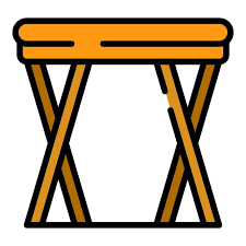 Folding Chair Icon Outline Vector