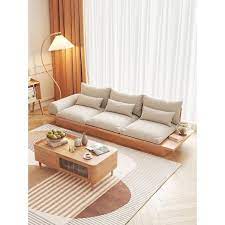 Cotton Linen Storage Straight Sofa