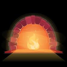 Fireplace In Beautiful Style Vector