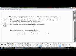 U4l7 Solving Radical Equations Using