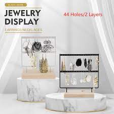 44 Holes Metal Earring Jewelry Stand