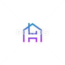 Real Estate Letter H Logo In A House