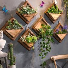 Wooden Wall Plant Hanger With