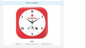 Red Og Decorative Wall Clock For