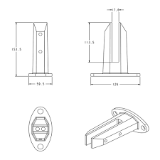 2205 Glass Spigot For Frameless Glass