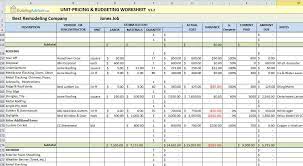 Unit Estimating Spreadsheet