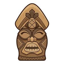 Vector Tiki Idol Statue Icon Cartoon