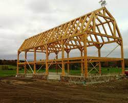 gambrel barn frame post beam