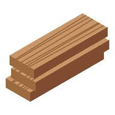 Vector Wood Planks Icon Isometric