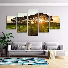 Farm Country Sunrise Multi Panel Canvas