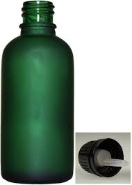 50ml Frosted Green Glass Bottle