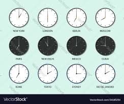 Clocks World Watch Icons Vector Image