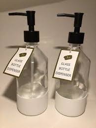 Glass Soap Dispenser Bottle Set