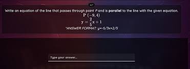 Equation Of The Line That Passes