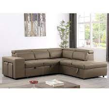 150 In Square Arm Linen Fabric Modular 7 Seats L Shaped Sectional Sofa In Gray