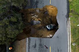 California Sinkhole Swallows Car