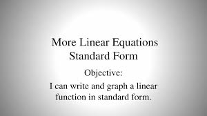 Linear Equations Point Slope Form