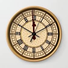 Big Ben Midnight Clock Face Wall Clock