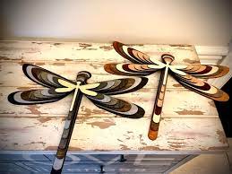 Stacked Dragonfly Wood 3d Table Art