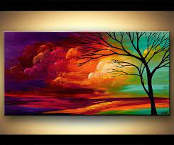 Colorful Abstract Tree Painting