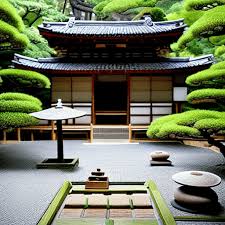 Ancient Japanese Tea House In An Ornate