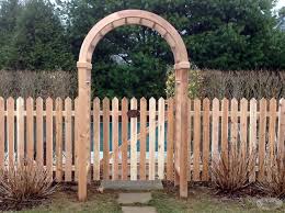 Natural Cedar Picket Fence With Elegant