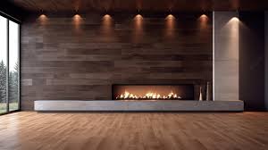 Sleek Fireplace Design With Concrete