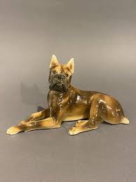 Rare Ceramic Boxer Dog By Keramos