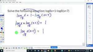 Solve The Following Equation Log8 X