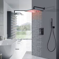 Matte Black Rain Shower Faucet System