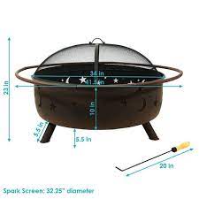 Round Steel Wood Burning Fire Pit