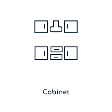Cabinet Concept Line Icon Linear
