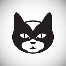 Pet Cat Icon On White Background For