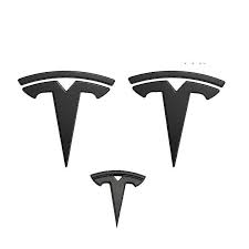 3pcs Matte Black For Tesla Model 3 Y