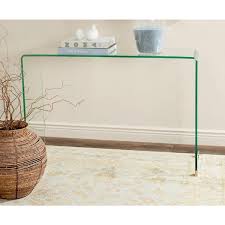 Clear Glass Console Table Fox6012a